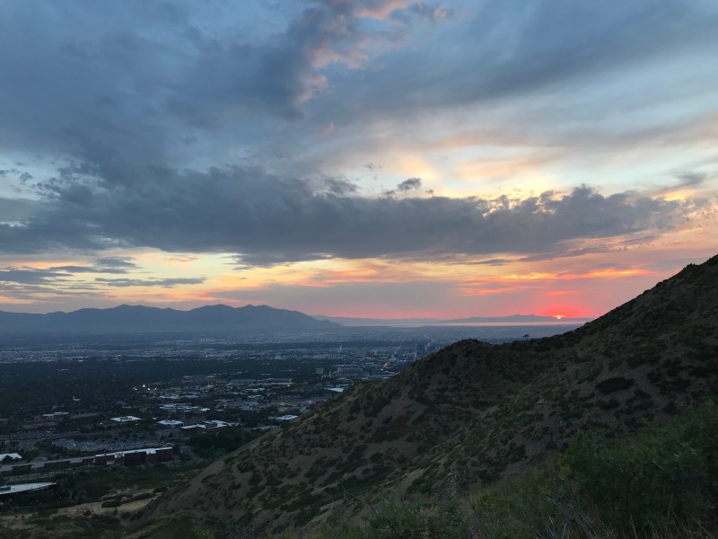 End of sunset at Living Room Trail