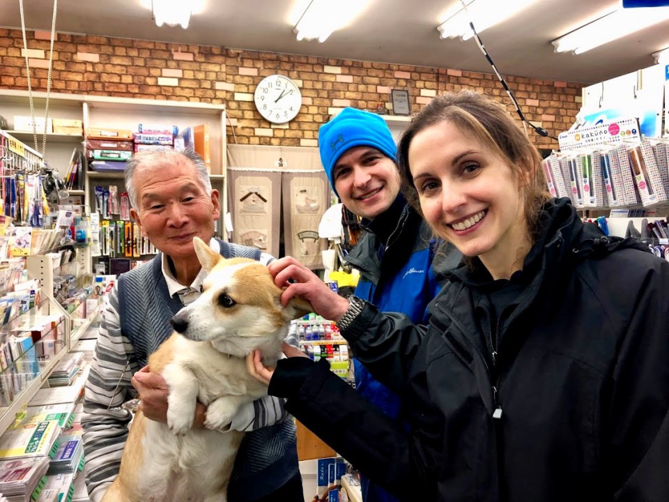 Origami shop Japan corgi